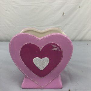Ceramic Standing Heart container shelf sitter deco